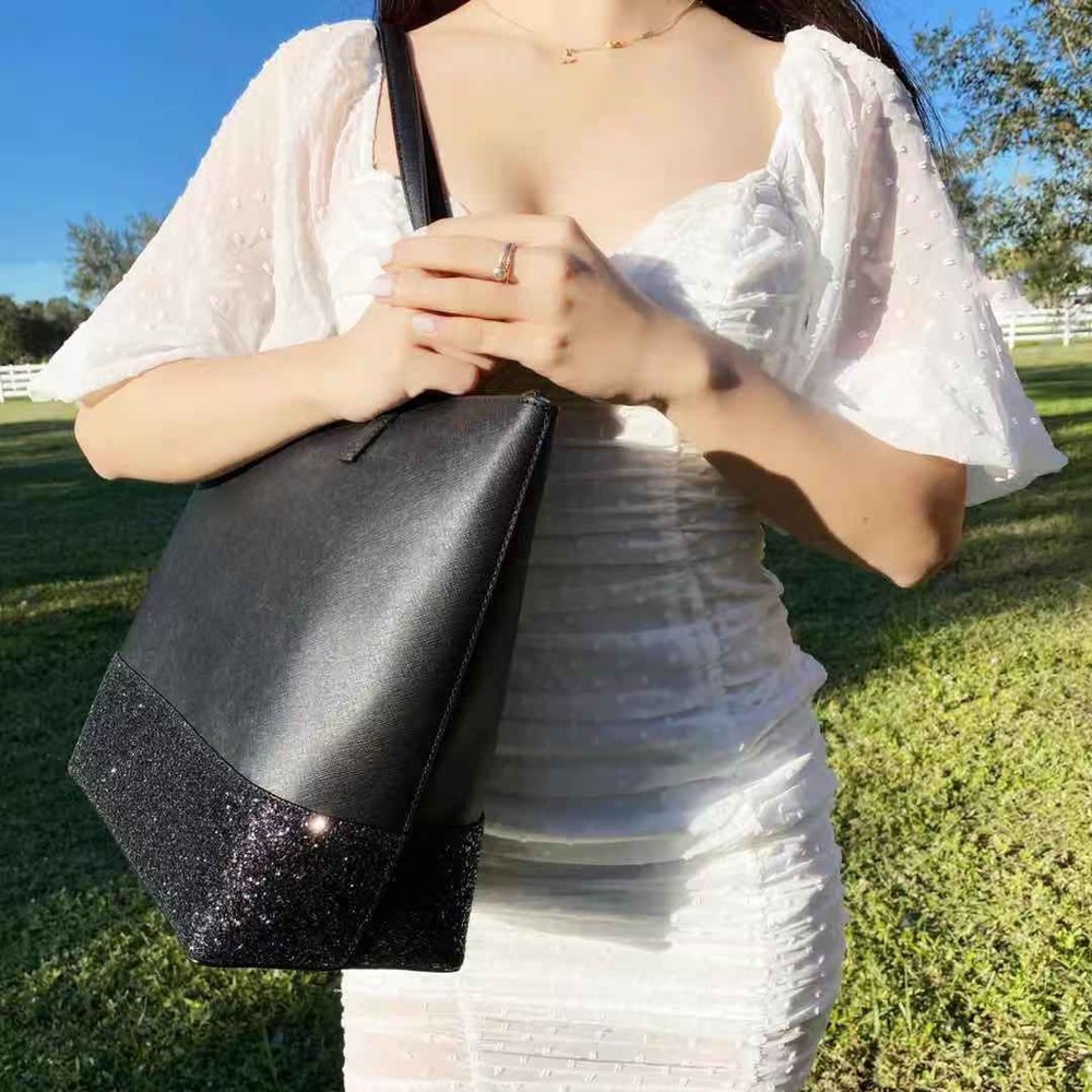 BUNDLE💕Kate Spade Tote & Wallet SET Glitter - Picture 5 of 12